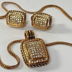 Vintage Park Lane Necklace and Pierced Earrings